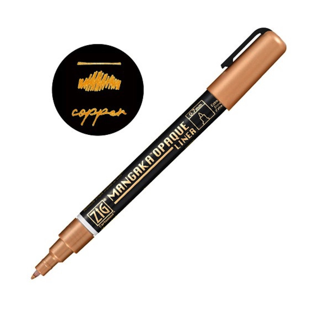 Pisak ZIG Cartoonist Mangaka Opaque Liner - Kuretake - miedziany, 0,7 mm