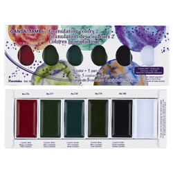 Watercolor set Gansai Tambi Granulating 2 - Kuretake - 5 colors