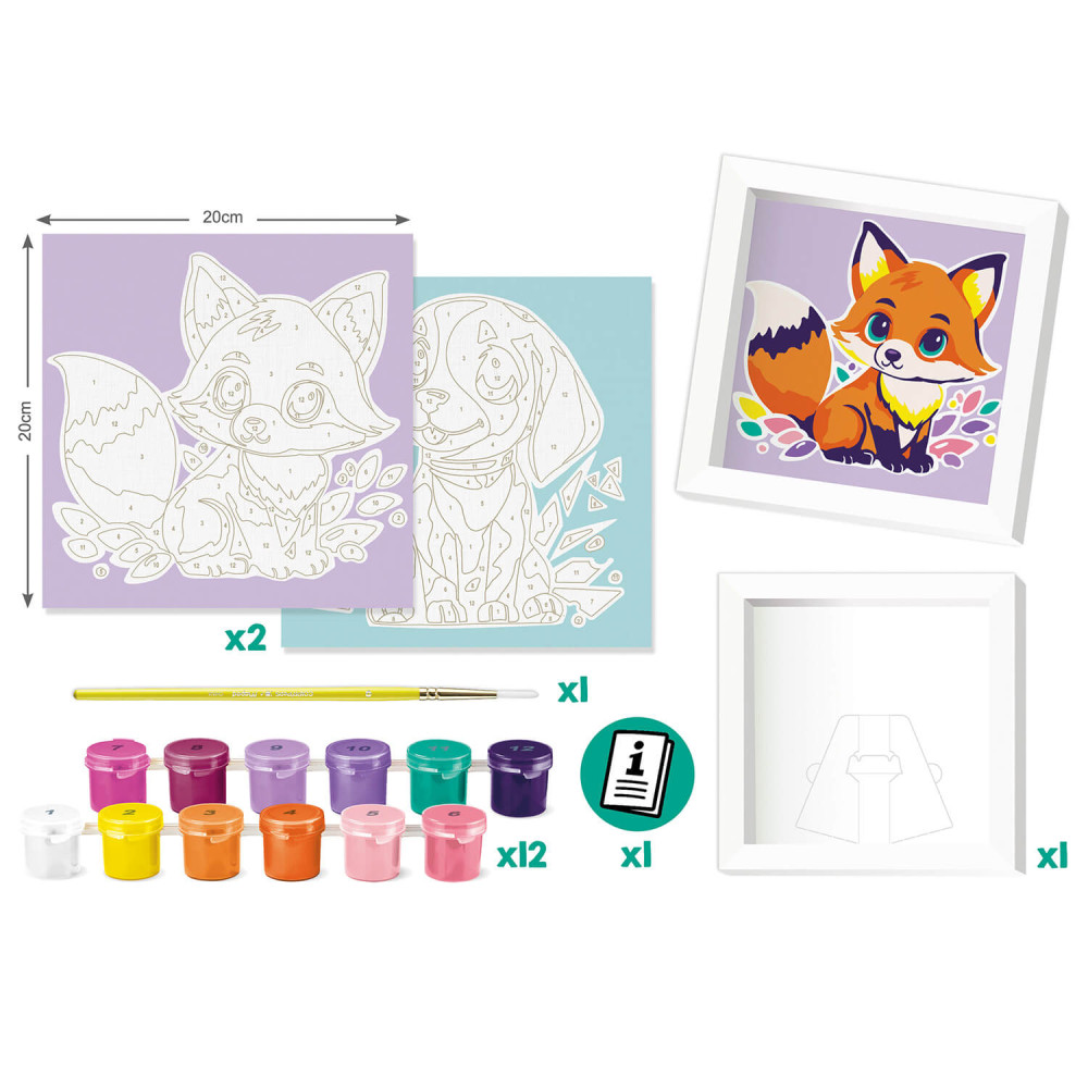 Paint by numbers - Maped - Doggy & Fox