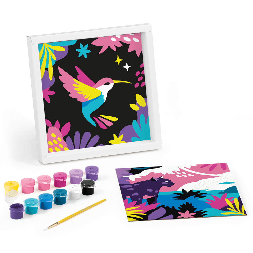 Paint by numbers - Maped - Leopard and Hummingbird