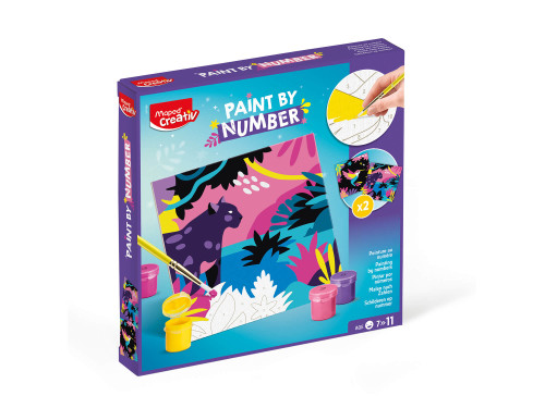 Paint by numbers - Maped - Leopard and Hummingbird