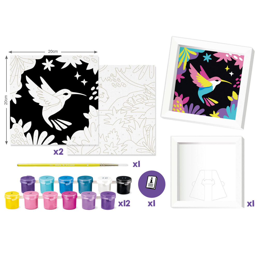 Paint by numbers - Maped - Leopard and Hummingbird