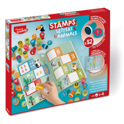 Set of Creaiv Stamps - Maped - Letters & Animals
