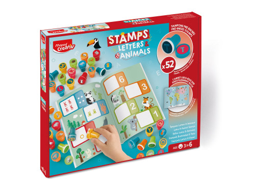 Zestaw stempelków Creativ - Maped - Literki i Zwierzątka