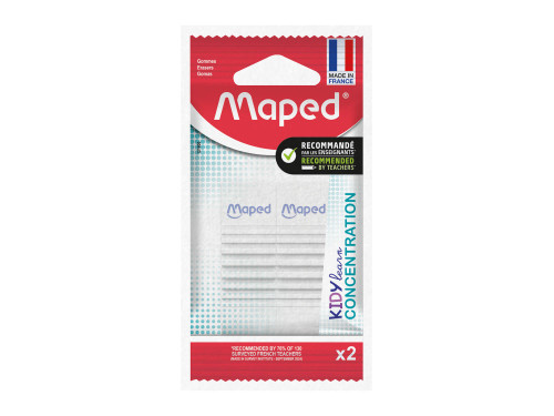 Zestaw gumek ołówkowych Kidy Learn Concentration - Maped - 2 szt.