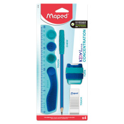 Set of school accessories Kidy Learn Concentration - Maped - 4 pcs.