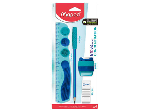 Set of school accessories Kidy Learn Concentration - Maped - 4 pcs.