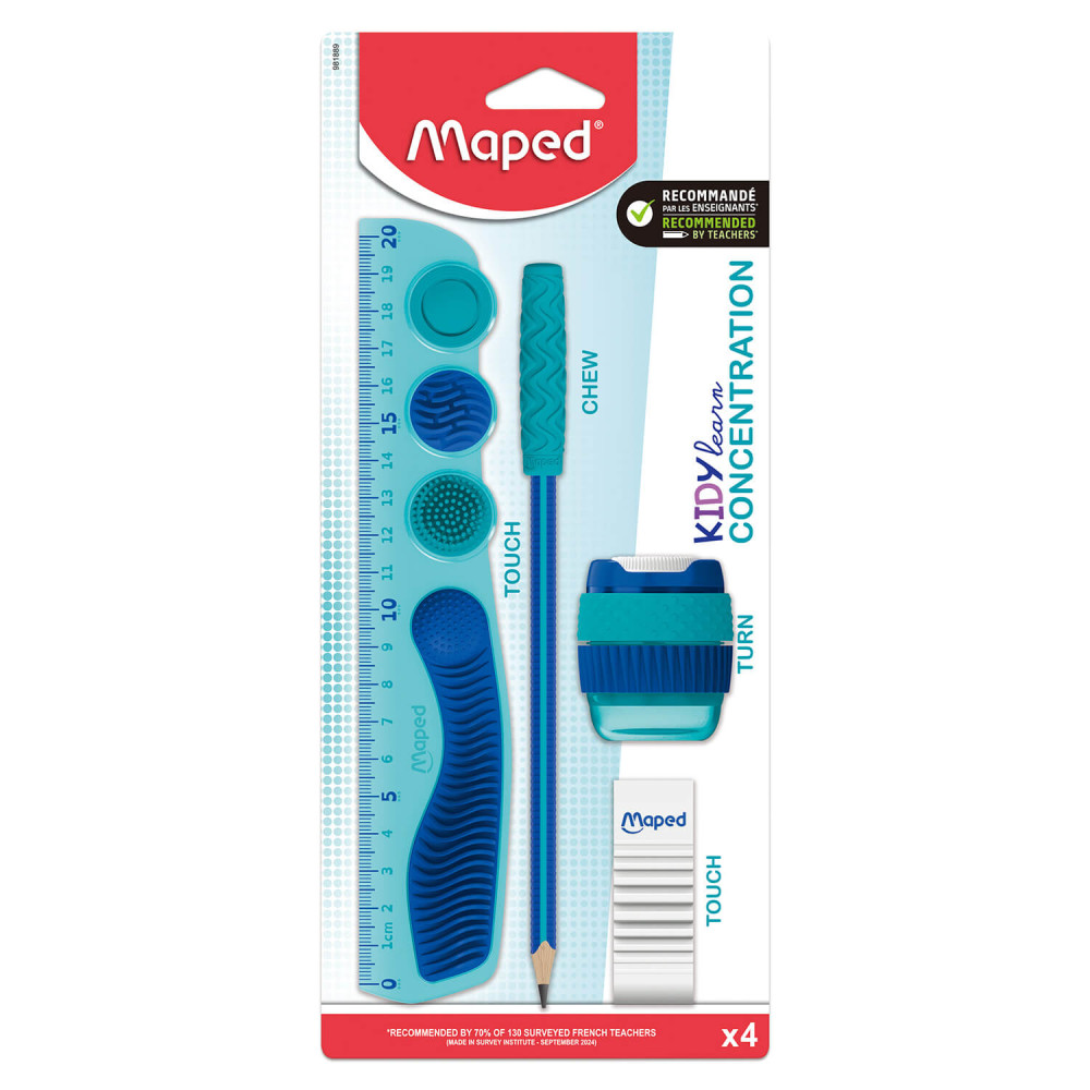 Set of school accessories Kidy Learn Concentration - Maped - 4 pcs.