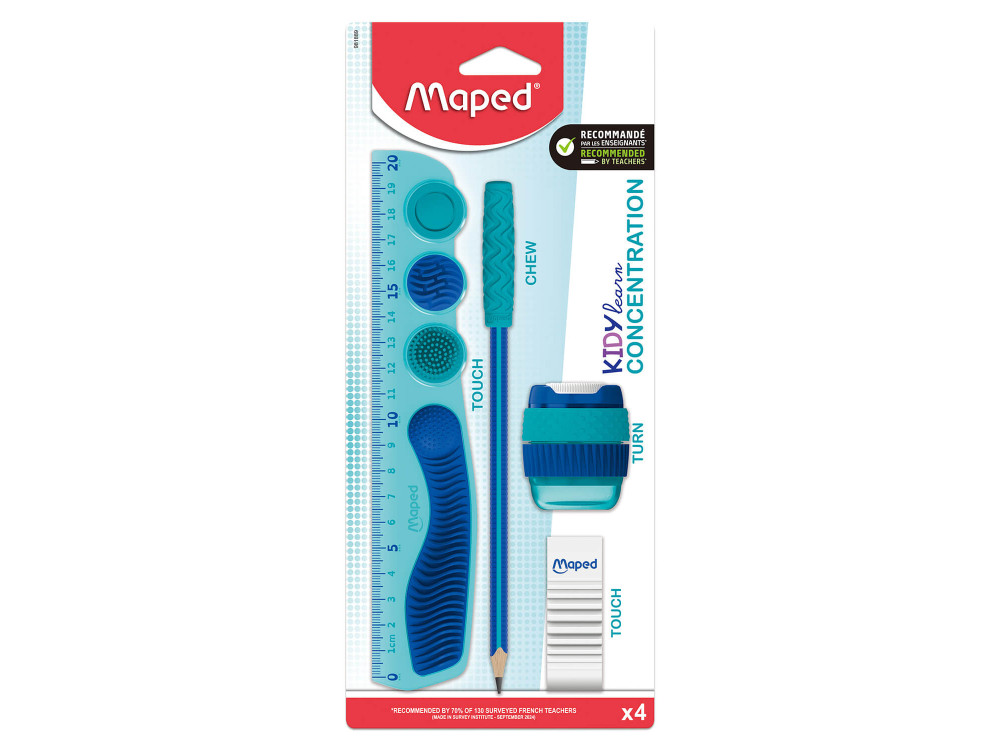 Set of school accessories Kidy Learn Concentration - Maped - 4 pcs.