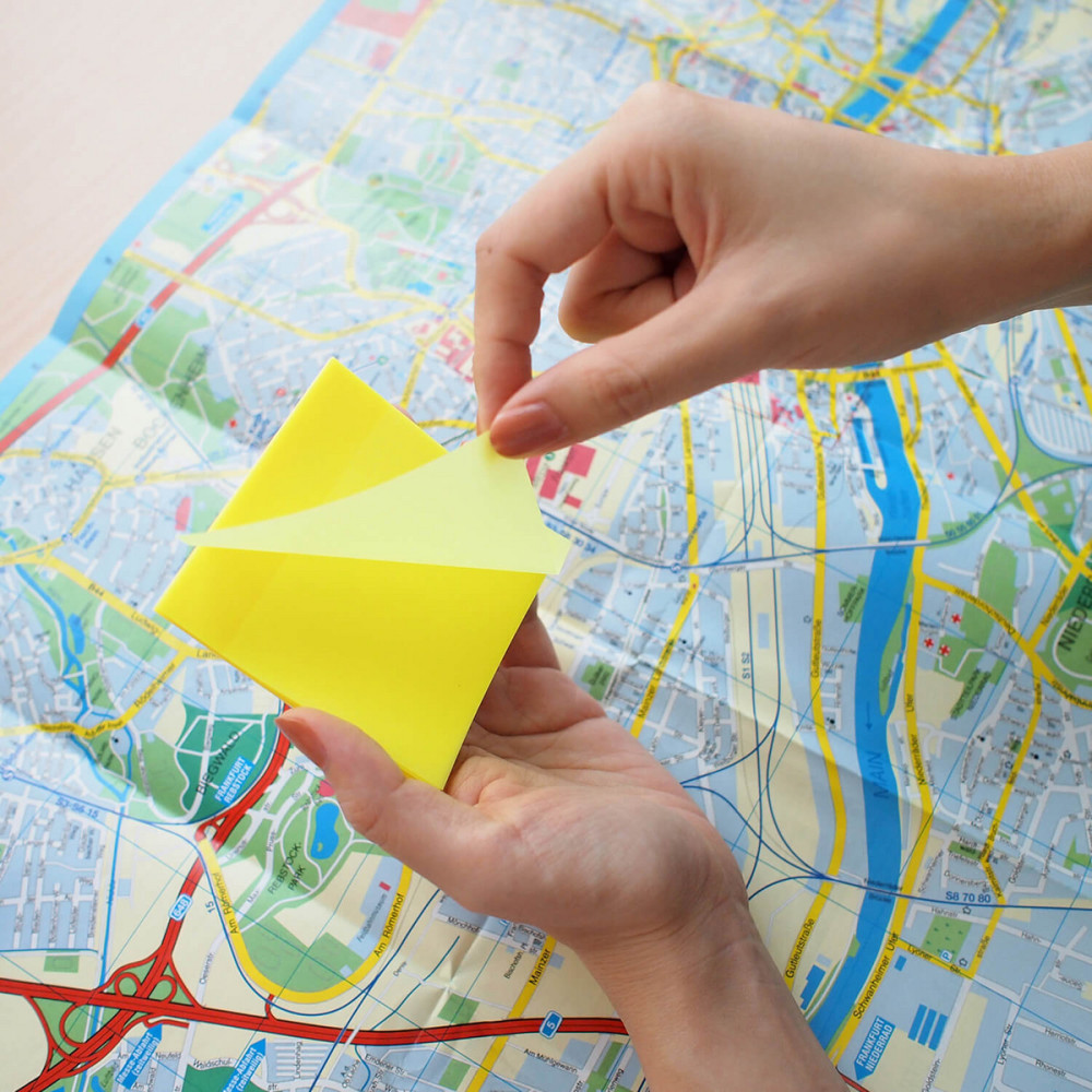 See through sticky notes Stick'N - yellow, 7,6 x 7,6 cm, 50 pcs.