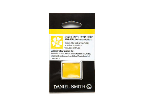 Extra Fine Watercolor paint half pan - Daniel Smith - Cadmium Yellow Medium Hue