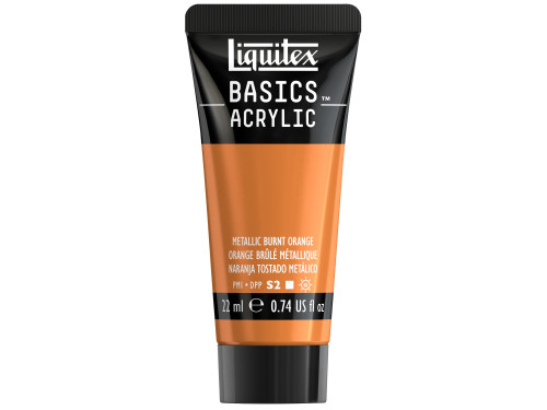 Basics Acrylic paint - Liquitex - 344, Metallic Burnt Orange, 22 ml