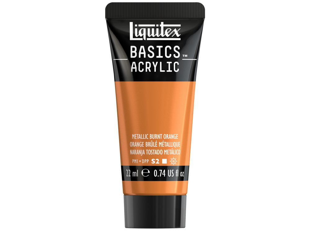 Basics Acrylic paint - Liquitex - 344, Metallic Burnt Orange, 22 ml