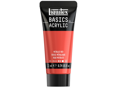 Farba akrylowa Basics Acrylic - Liquitex - 345, Metallic Red, 22 ml