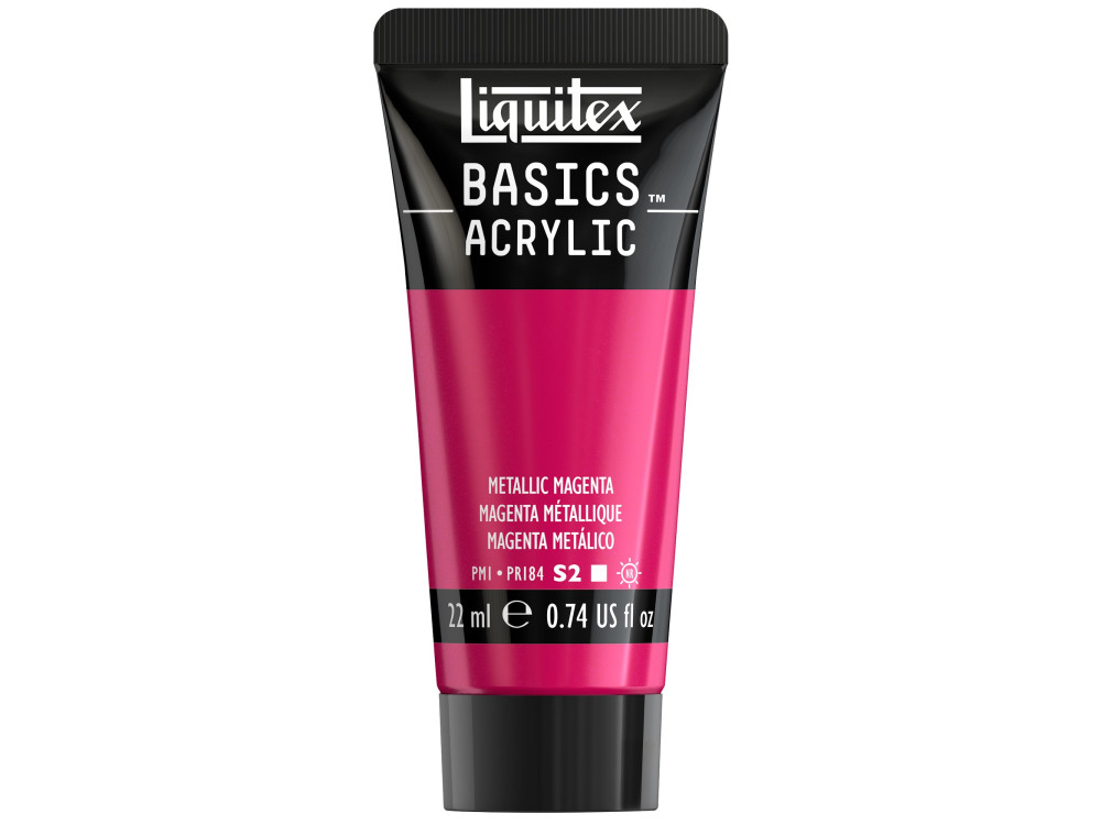 Farba akrylowa Basics Acrylic - Liquitex - 342, Metallic Magenta, 22 ml
