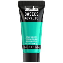 Basics Acrylic paint - Liquitex - 339, Metallic Aqua Green, 22 ml