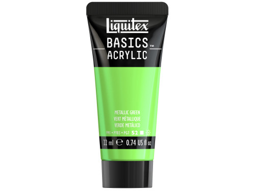 Basics Acrylic paint - Liquitex - 346, Metallic Green, 22 ml