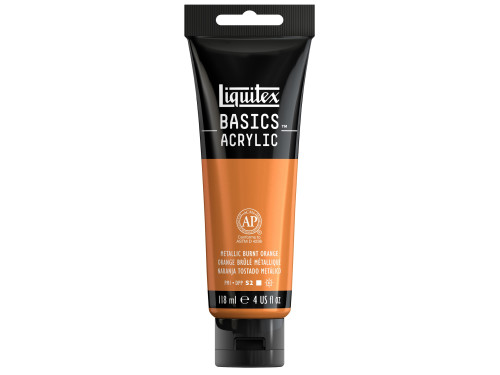 Farba akrylowa Basics Acrylic - Liquitex - 344, Metallic Burnt Orange, 118 ml