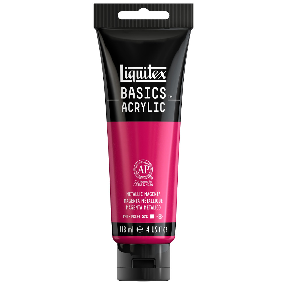 Basics Acrylic paint - Liquitex - 342, Metallic Magenta, 118 ml
