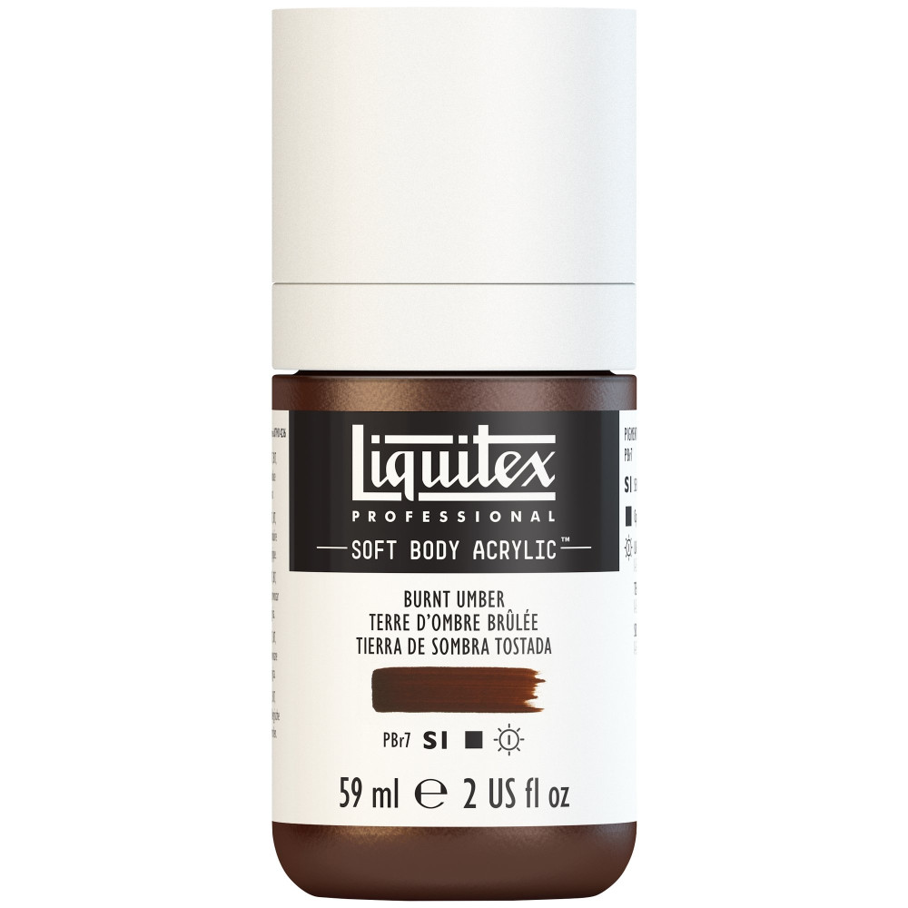 Farba akrylowa Soft Body - Liquitex - Burnt Umber, 59 ml