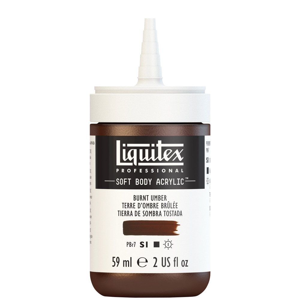 Farba akrylowa Soft Body - Liquitex - Burnt Umber, 59 ml