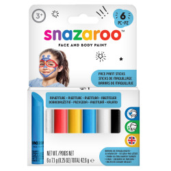 Set of Adventure face paint sticks - Snazaroo - 6 pcs.