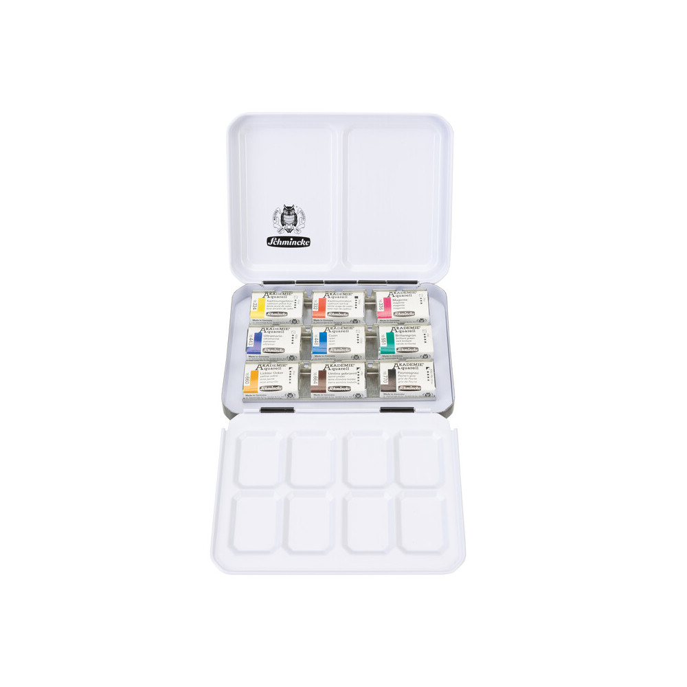 Set of Akademie Aquarell watercolor paints - Schmincke - 9 pcs.