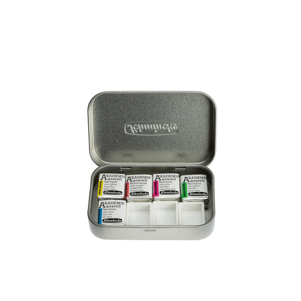 Set of Akademie Aquarell Neon watercolor paints - Schmincke - 5 pcs.