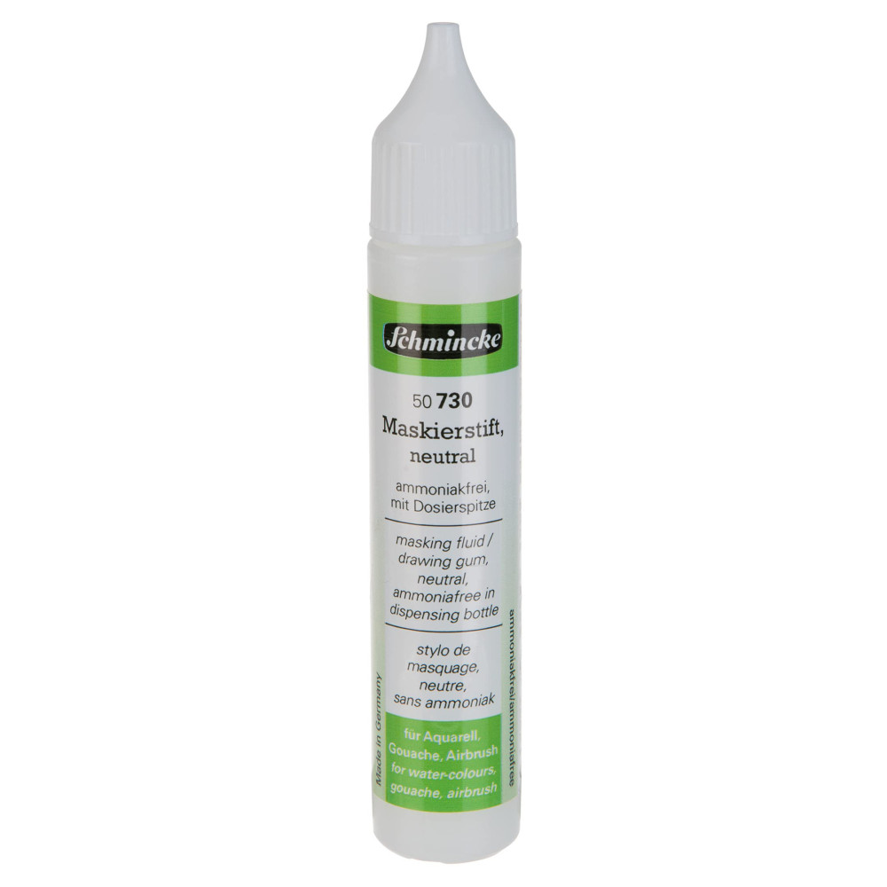 Pisak z płynem maskującym do akwareli - Schmincke - biały, 25 ml