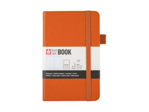 Ruled Notebook 9 x 14 cm - Sakura - Amber, hardcover, 140 g/m2
