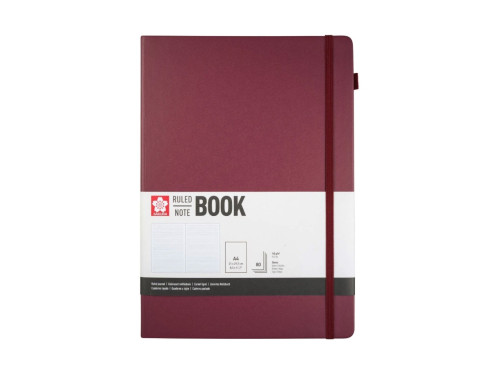Ruled Notebook A4 - Sakura - Mulberry, hardcover, 140 g/m2