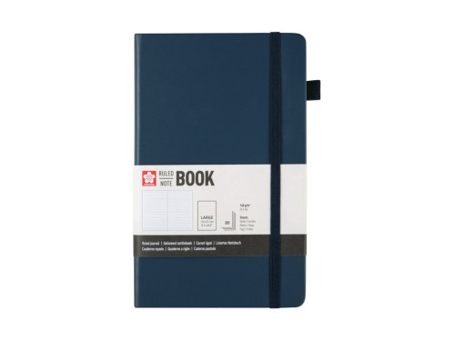 Ruled Notebook 13 x 21 cm - Sakura - Deep Indigo, hardcover, 140 g/m2