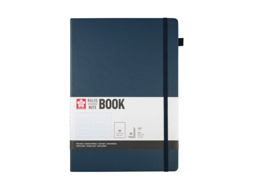 Ruled Notebook A4 - Sakura - Deep Indigo, hardcover, 140 g/m2