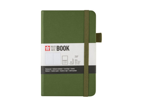 Ruled Notebook 9 x 14 cm - Sakura - Pine Needle, hardcover, 140 g/m2