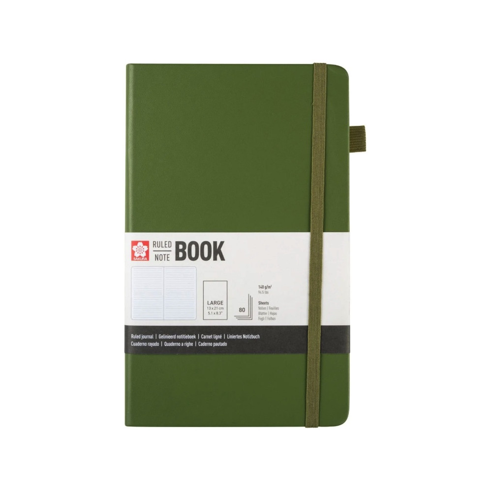 Ruled Notebook 13 x 21 cm - Sakura - Pine Needle, hardcover, 140 g/m2