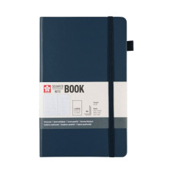 Squared Notebook 13 x 21 cm - Sakura - Deep Indigo, hardcover, 140 g/m2