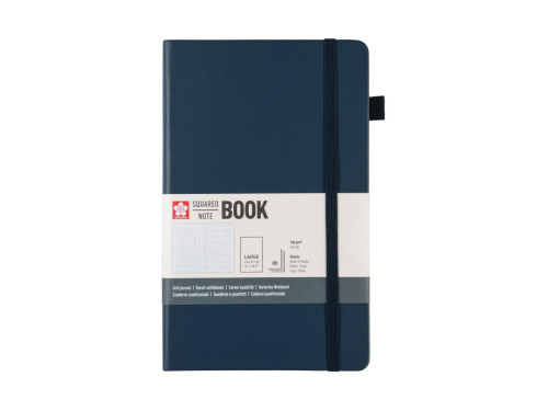 Squared Notebook 13 x 21 cm - Sakura - Deep Indigo, hardcover, 140 g/m2