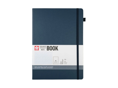 Squared Notebook A4 - Sakura - Deep Indigo, hardcover, 140 g/m2