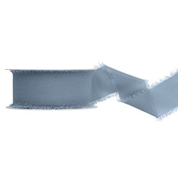 Chiffon ribbon - light misty blue, 4 cm x 10 m