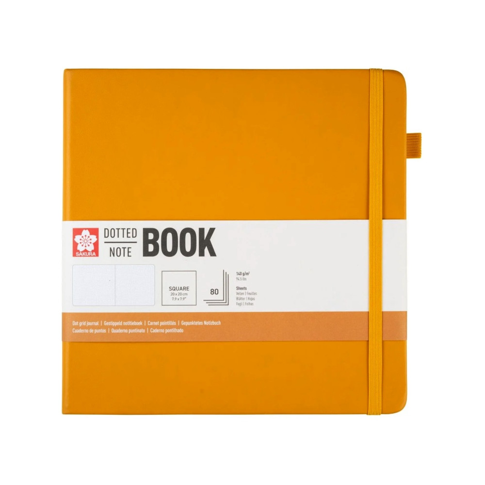 Dotted Notebook 20 x 20 cm - Sakura - Japanese Kerria, hardcover, 140 g/m2