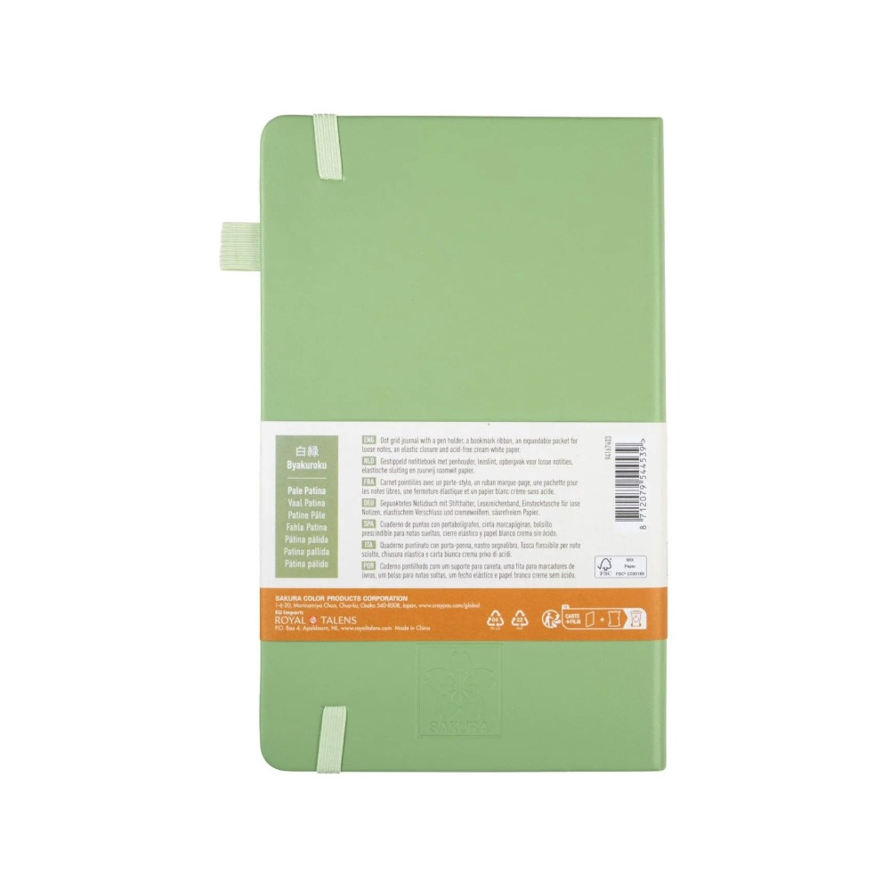 Dotted Notebook 13 x 21 cm - Sakura - Pale Patina, hardcover, 140 g/m2