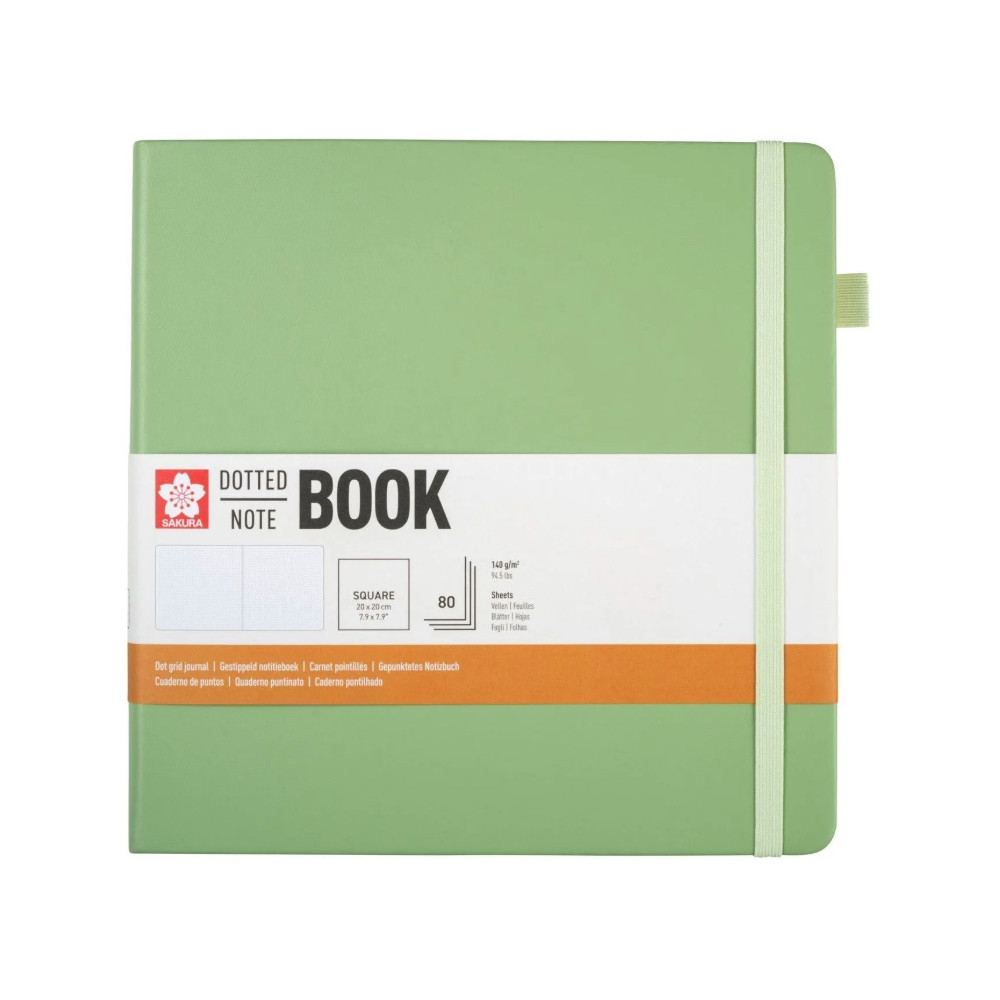 Dotted Notebook 20 x 20 cm - Sakura - Pale Patina, hardcover, 140 g/m2