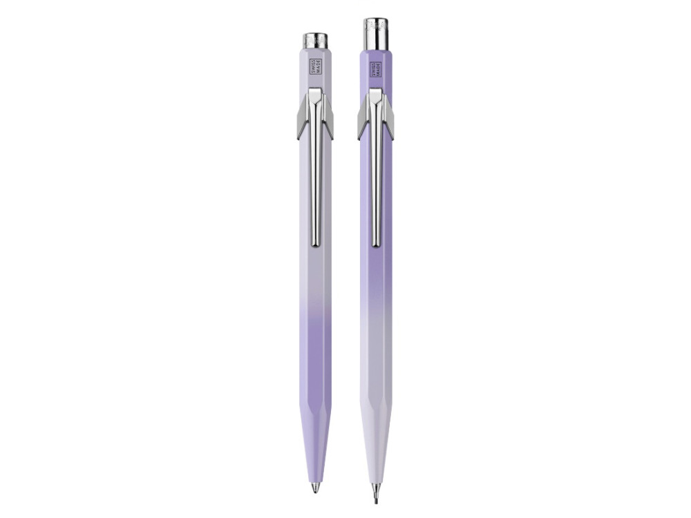 Zestaw długopis 849 i ołówek 844 - Caran d'Ache - Blooming Lavender, 2 szt.