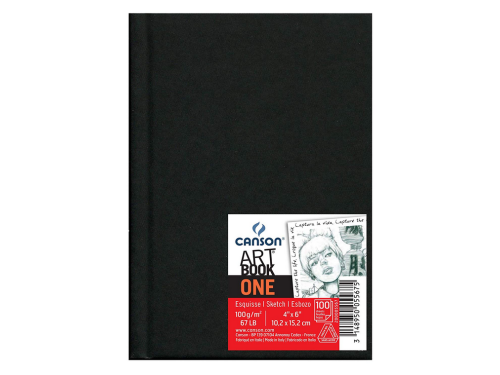 Szkicownik Art Book One 10,2 x 15,2 cm - Canson - czarny, 100 g/m2, 100 ark.