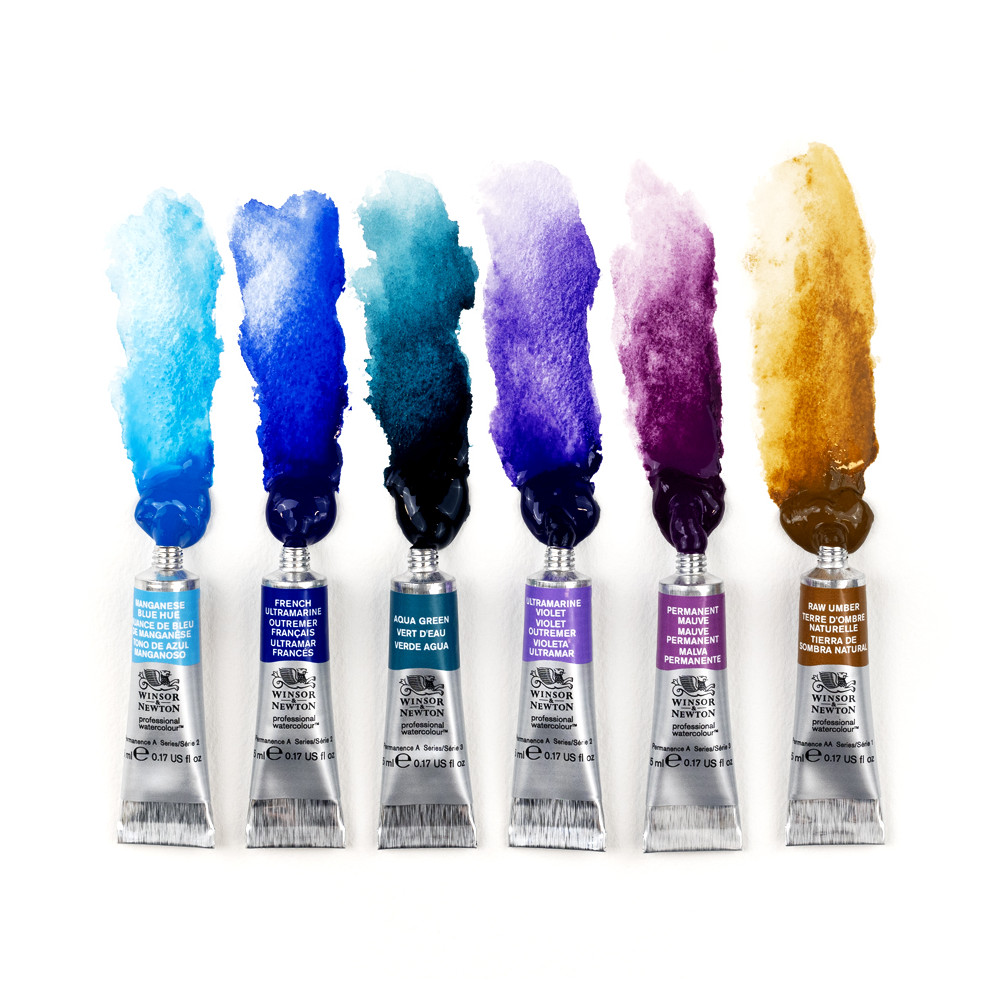 Zestaw akwareli Professional Granulating - Winsor & Newton - 6 x 5 ml
