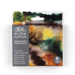 Zestaw akwareli Professional Rich Earth - Winsor & Newton - 6 x 5 ml