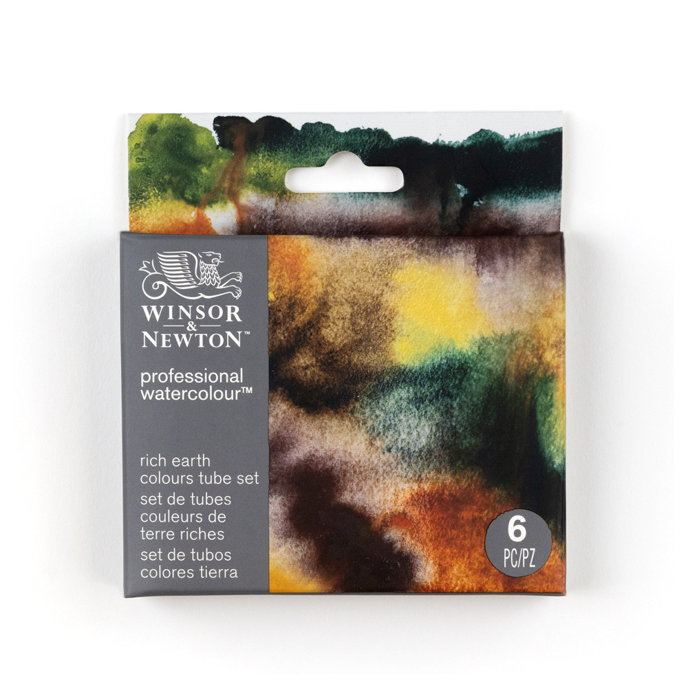 Zestaw akwareli Professional Rich Earth - Winsor & Newton - 6 x 5 ml