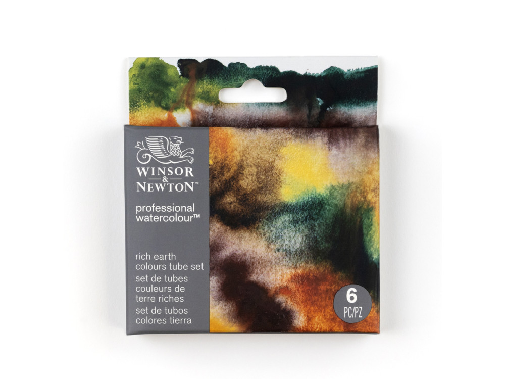 Zestaw akwareli Professional Rich Earth - Winsor & Newton - 6 x 5 ml