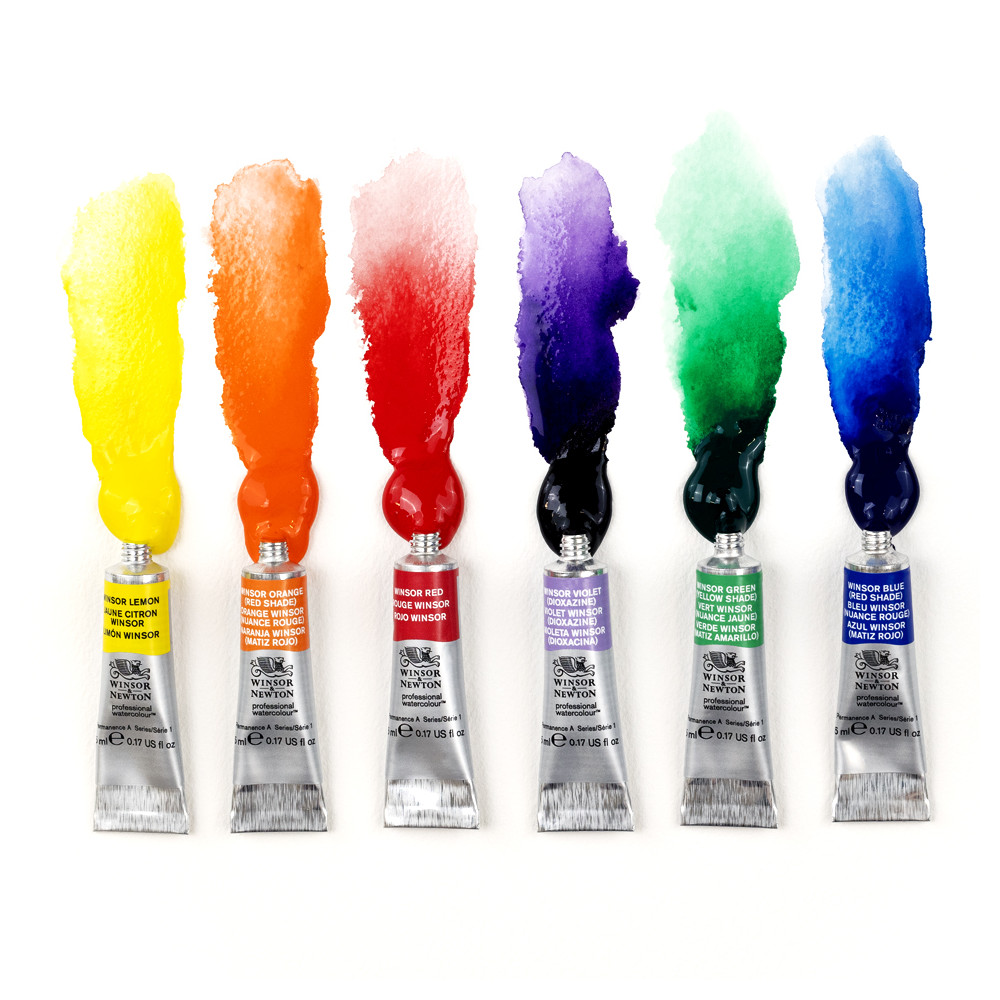 Professional Watercolor Winsor Set - Winsor & Newton - 6 x 5 ml