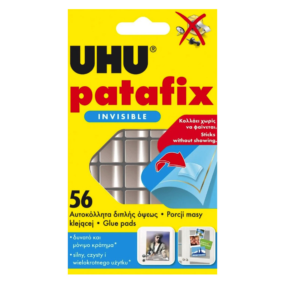 Invisible patafix glue pads - UHU - 56 pcs.